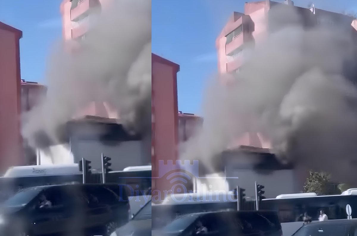 Diyarbakır'da Polis Lojmanları Yakınındaki Trafo Yangını Korkuttu