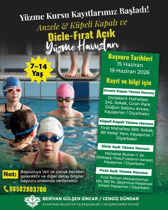 Kayapınar’da Yaz Spor Ve Yüzme Kursları İçin Kayıtlar Başladı