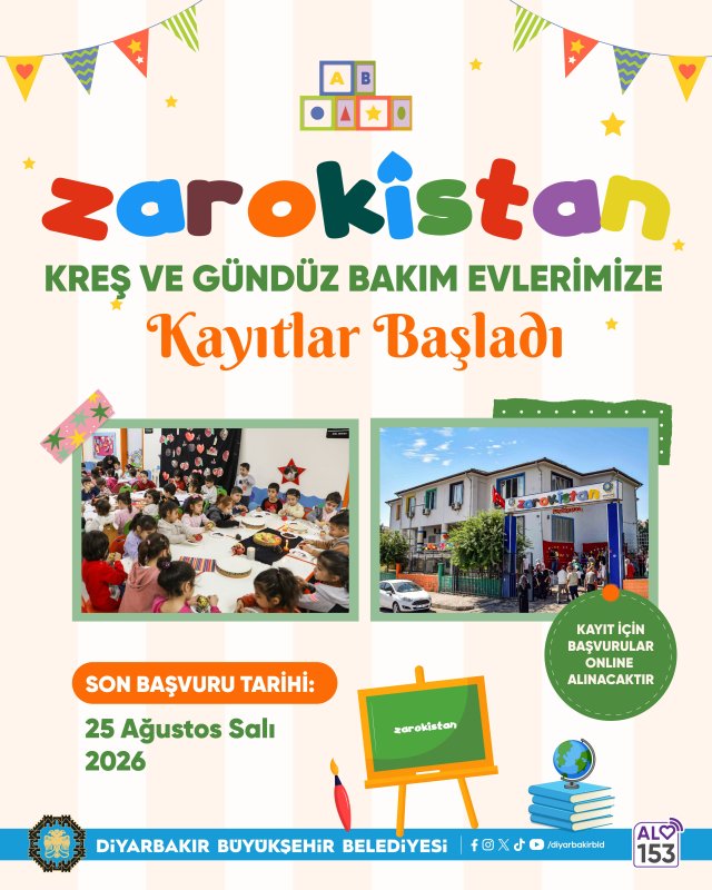 Zarokistanlarda 2026-2027 Eğitim Dönemi İçin Başvurular Başladı