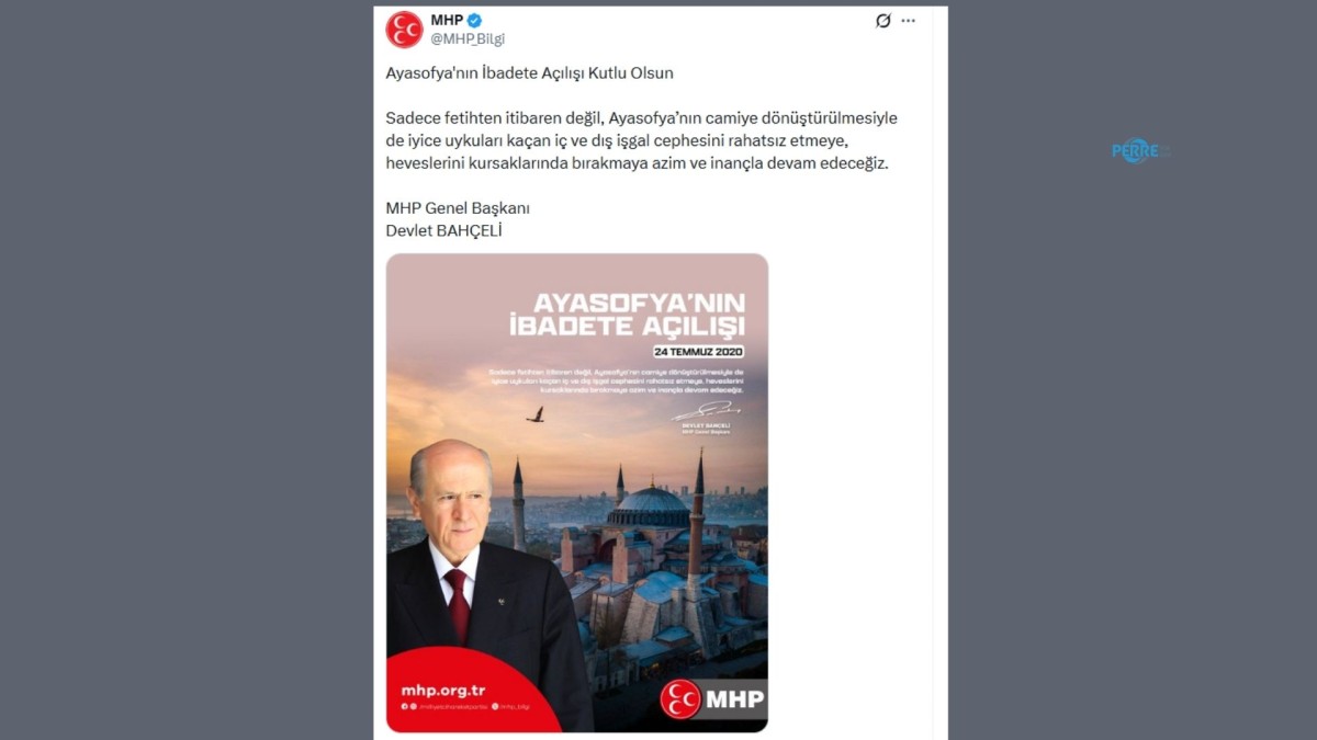 Bahçeli’den Ayasofya mesajı: Heveslerini kursaklarında bırakmaya devam edeceğiz