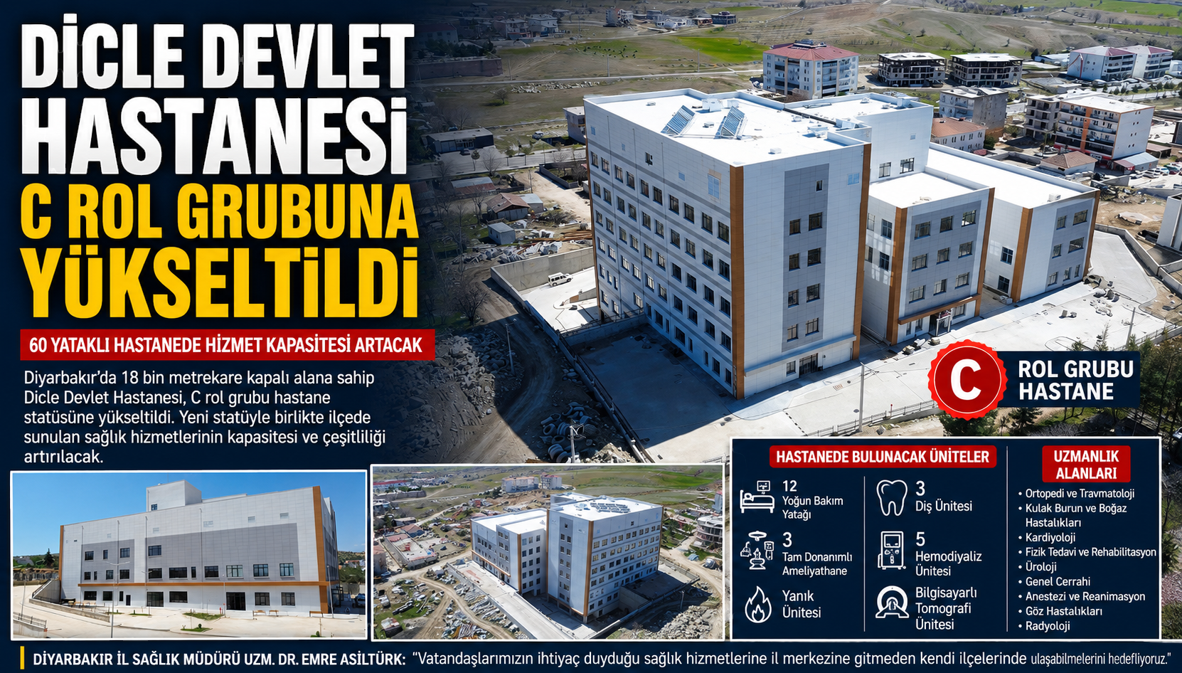 Uzm. Dr. Emre Asiltürk Vatandaşlarımız Sağlık Hizmetlerine İlçelerinde Erişebilecek