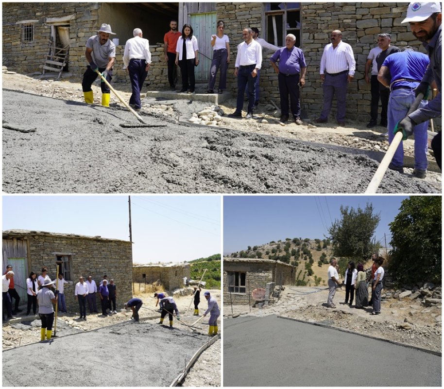 Kulp'ta Beton Yol Çalışmaları Yerinde İncelendi