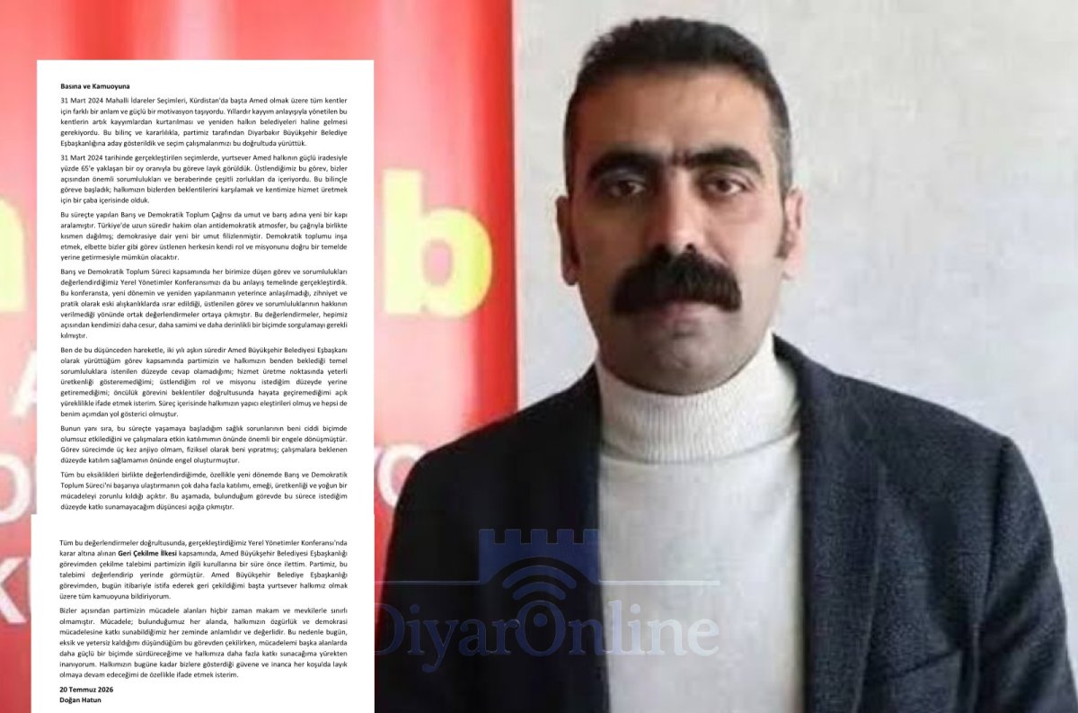 SON DAKİKA | Diyarbakır Büyükşehir Belediyesi Eş Başkanı Doğan Hatun'dan Açıklama Geldi