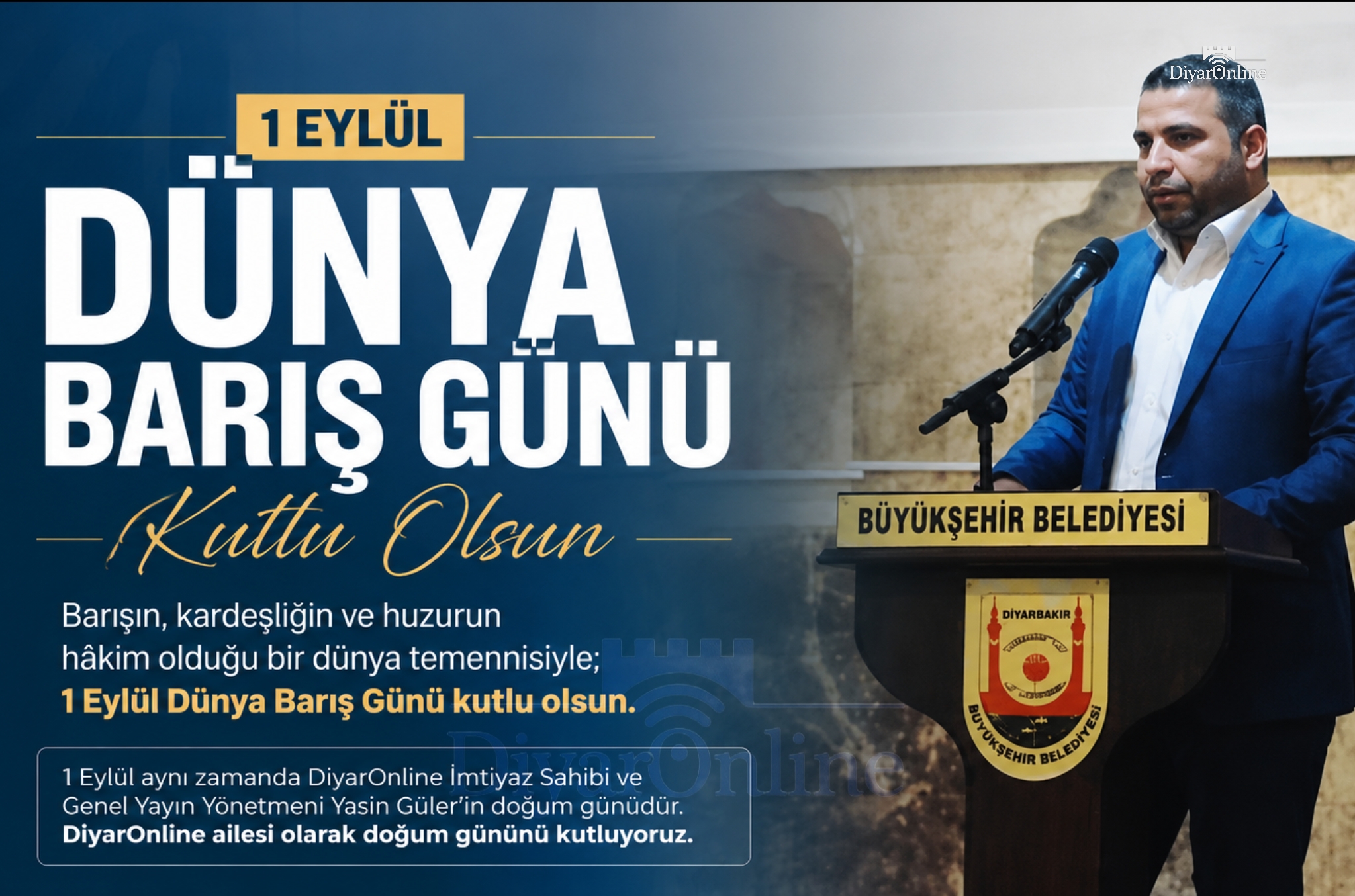 1 Eylül Dünya Barış Günü: Barış, Kardeşlik ve Huzur Dileğiyle