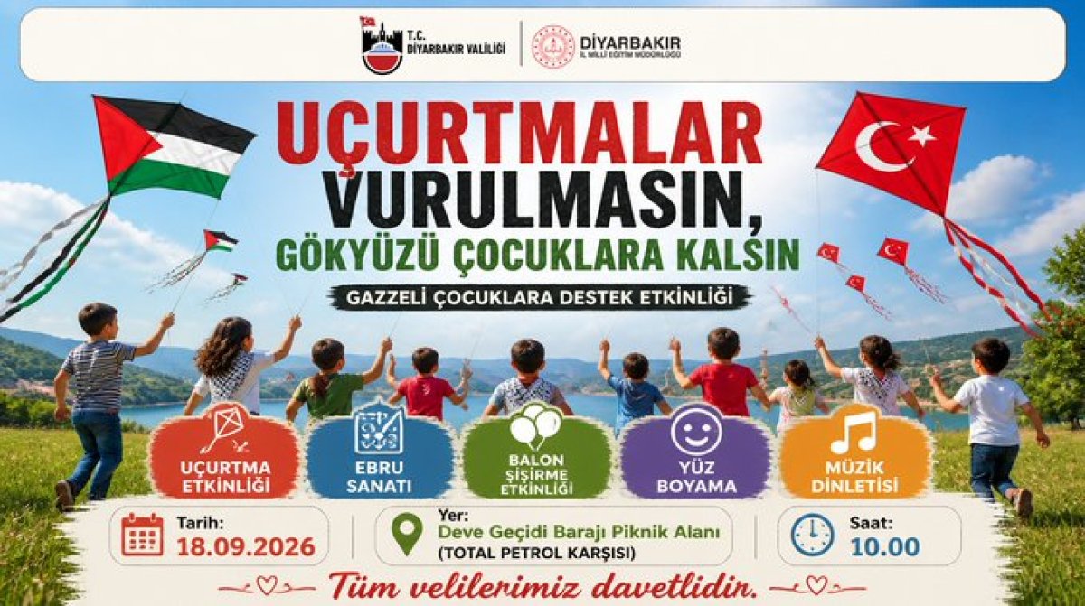 Diyarbakırda Çocuklardan Gökyüzüne Barış Mesajı