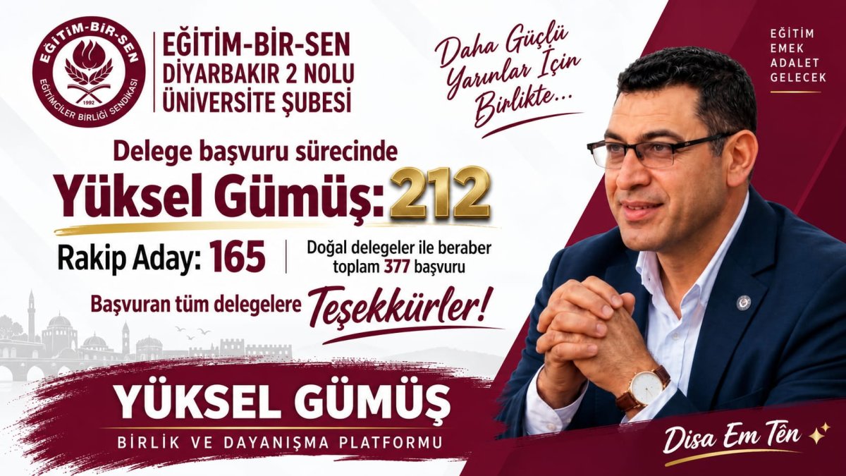 Yüksel Gümüş Delege Başvurularında Öne Çıktı