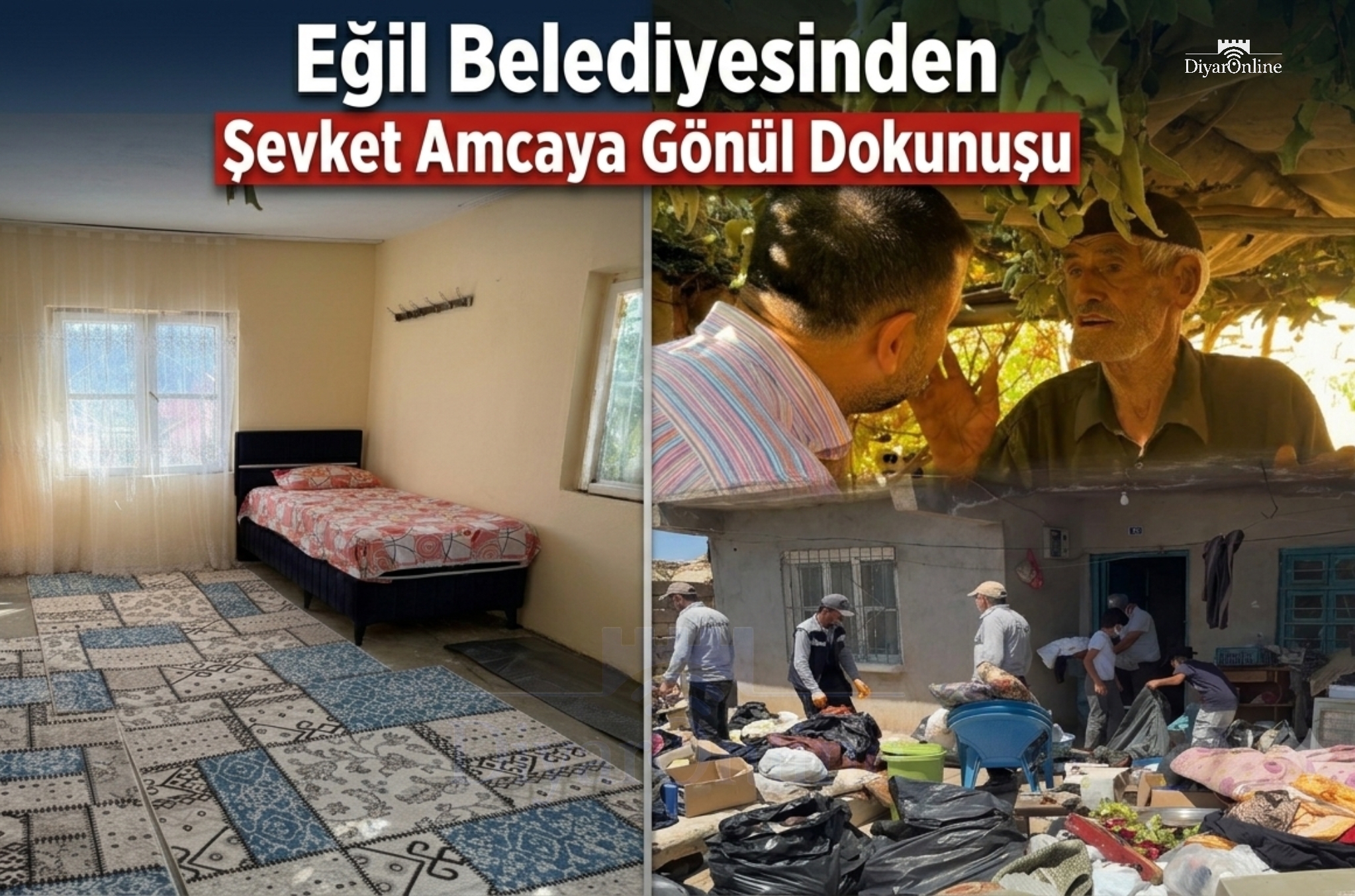 Eğil Belediyesinden Şevket Amcaya Gönül Dokunuşu